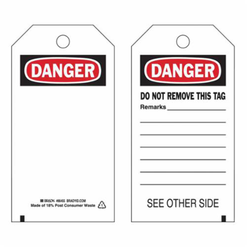 &eacute;tiquettes de s&eacute;curit&eacute; auto-plastifiantes, Polyester, 3" la x 5-3/4" h, Anglais PB Rental Co. Ltd.
