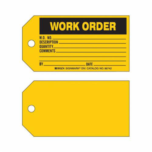 &eacute;tiquette Work Order, Papier, 5-3/4" la x 3" h, Anglais PB Rental Co. Ltd.