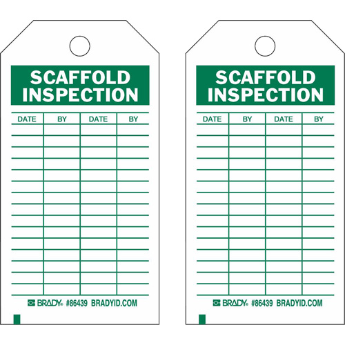 &eacute;tiquettes de rapport d'inspection, Polyester, 4" la x 7" h, Anglais PB Rental Co. Ltd.