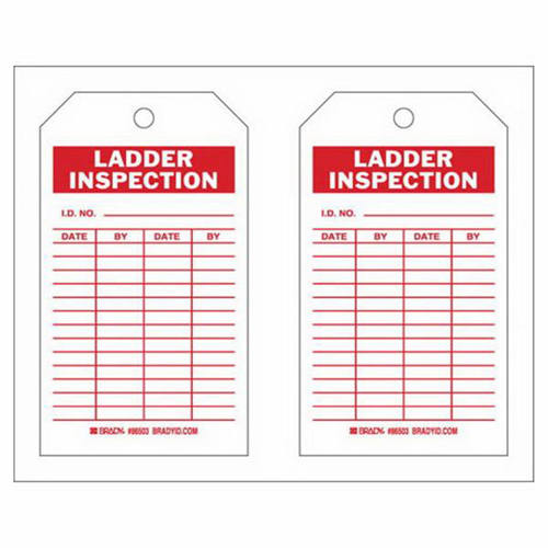 &eacute;tiquettes de rapport d'inspection, Polyester, 4" la x 7" h, Anglais PB Rental Co. Ltd.
