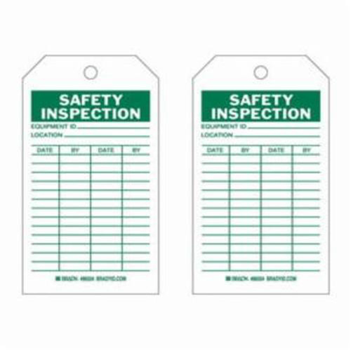 Safety Inspection Tags, Polyester, 4" W x 7" H, English PB Rental Co. Ltd.