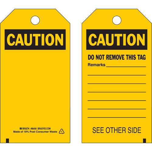 &eacute;tiquettes de s&eacute;curit&eacute; auto-plastifiantes, Polyester, 4" la x 7" h, Anglais PB Rental Co. Ltd.