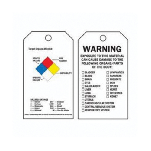 &eacute;tiquettes du droit &agrave; l'information, Polyester, 3" la x 5-3/4" h, Anglais PB Rental Co. Ltd.