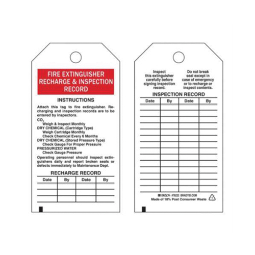 &eacute;tiquettes de rapport d'inspection, Polyester, 3" la x 5-3/4" h, Anglais PB Rental Co. Ltd.