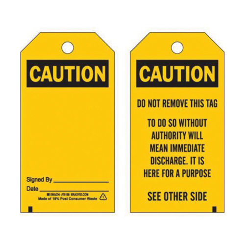 &eacute;tiquettes auto-plastifiantes pour la pr&eacute;vention des accidents, Polyester, 3" la x 5-3/4" h, Anglais PB Rental Co. Ltd.