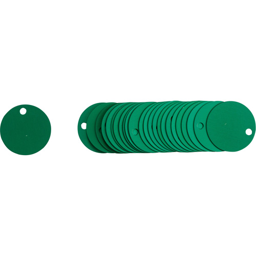 &eacute;tiquettes rondes vierges pour vannes, Aluminium, 2" dia. PB Rental Co. Ltd.