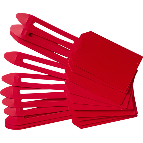 Blank Plastic Lock-On Tags, Plastic, 3-1/4" W x 5-4/5" H, Blank PB Rental Co. Ltd.