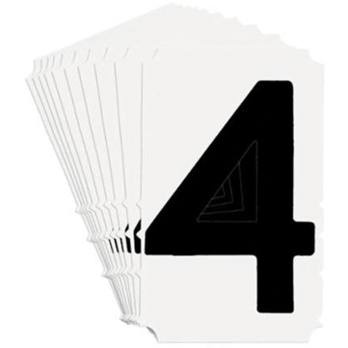 Quick-Align&reg; Individual Gothic Number and Letter Labels, 4, 4" H, Black PB Rental Co. Ltd.