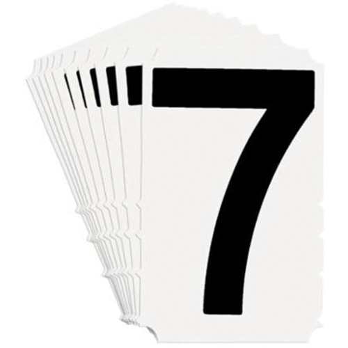&eacute;tiquettes de lettres et chiffres gothiques individuels Quick-Align, 7, 4" h, Noir sur blanc PB Rental Co. Ltd.