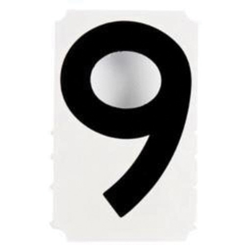 Quick-Align&reg; Individual Gothic Number and Letter Labels, 9, 4" H, Black PB Rental Co. Ltd.