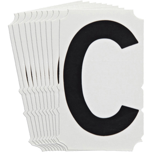 &eacute;tiquettes de lettres et chiffres gothiques individuels Quick-Align, C, 4" h, Noir PB Rental Co. Ltd.
