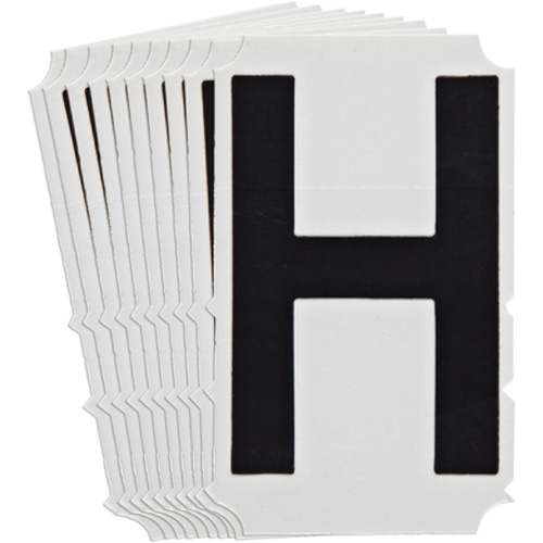 Quick-Align&reg;Individual Gothic Number and Letter Labels, H, 4" H, Black PB Rental Co. Ltd.