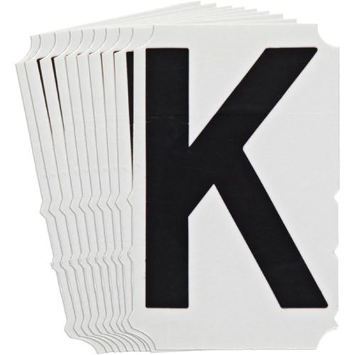 &eacute;tiquettes de lettres et chiffres gothiques individuels Quick-Align, K, 4" h, Noir PB Rental Co. Ltd.