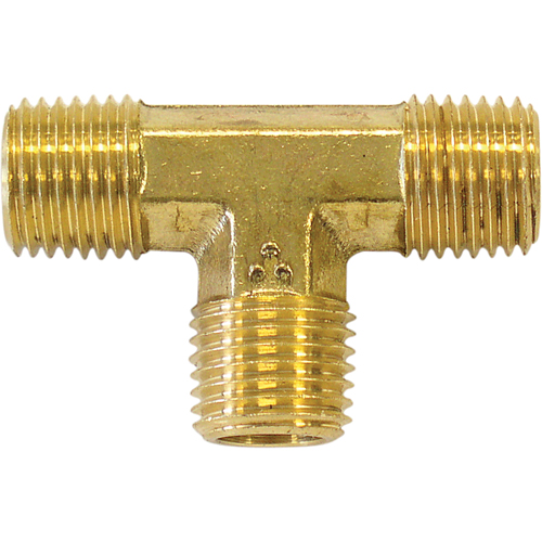 Male Pipe Tee, Brass, 1/2" PB Rental Co. Ltd.