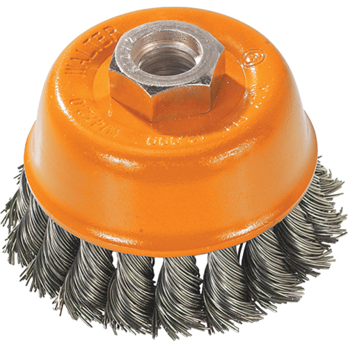 Brosse &agrave; fils nou&eacute;s torsad&eacute;s, 3" dia. x 5/8"-11 arbre PB Rental Co. Ltd.