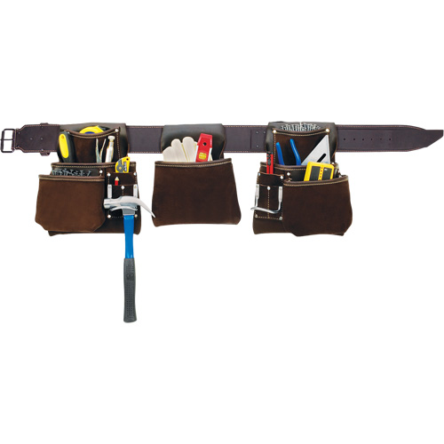 Deluxe Contactor's Tool Belt, Leather, Tan PB Rental Co. Ltd.