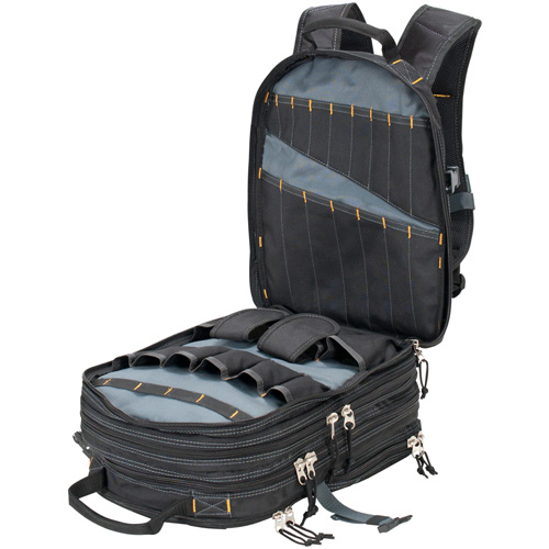 Sacs &agrave; dos pour outils &agrave; 75 pochettes, 13" lo x 17-1/2" la, Noir, Nylon PB Rental Co. Ltd.
