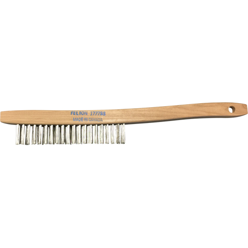 Brosses de nettoyage &agrave; manche recourb&eacute;, Acier inoxydable, 3 x 19 rangs de fils, Longueur 14" PB Rental Co. Ltd.