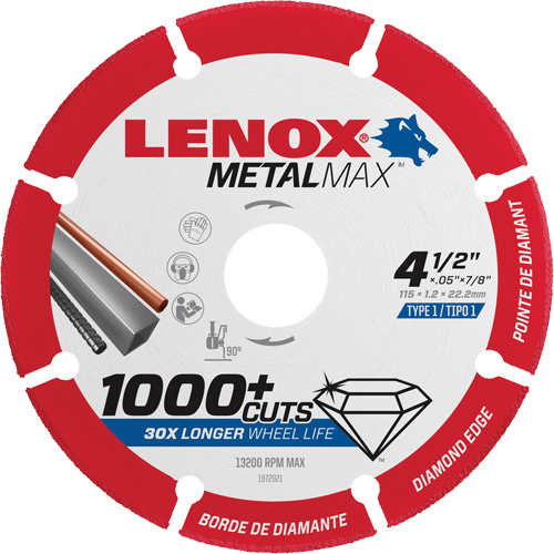 Lames de scie circulaire Metalmax, 4-1/2", Pour M&eacute;tal/Non ferreux PB Rental Co. Ltd.