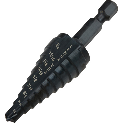 Foret &eacute;tag&eacute; no 3, 1/4" - 3/4", Incr&eacute;ments de 1/16", Acier rapide PB Rental Co. Ltd.