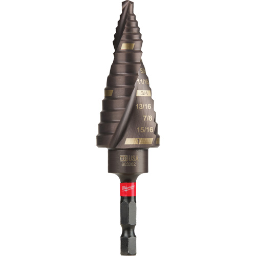 Foret &eacute;tag&eacute; #8 Shockwave Impact Duty, 1/2" - 1", Incr&eacute;ments de 1/16", Titane PB Rental Co. Ltd.