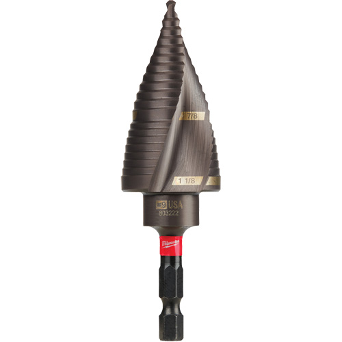 Foret &eacute;tag&eacute; #9 Shockwave Impact Duty, 7/8" - 1-1/8", Incr&eacute;ments de 1/4", Titane PB Rental Co. Ltd.