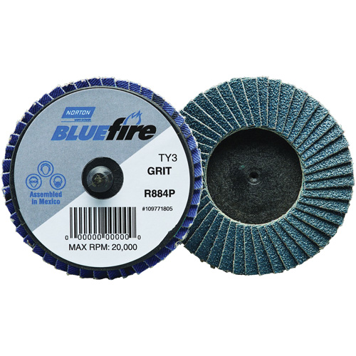 Mini disques &agrave; lamelles BlueFire R884P, 2" x Type 27, Grain 40, Alumine de zirconium PB Rental Co. Ltd.