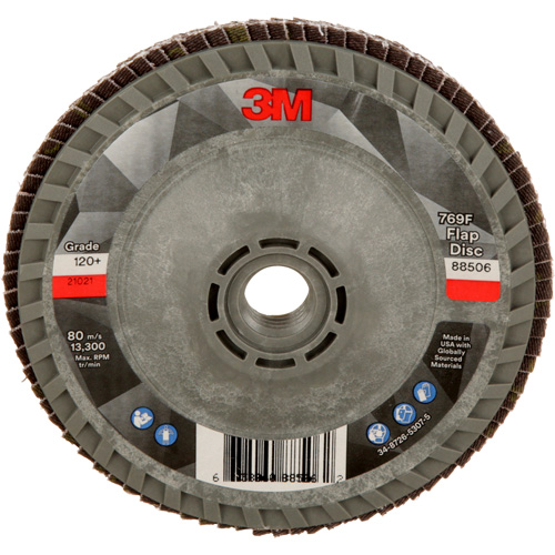 Disque &agrave; lamelles &agrave; changement rapide 769F, 4-1/2" x 5/8"-11, Type 29, Grain 120+, C&eacute;ramique PB Rental Co. Ltd.
