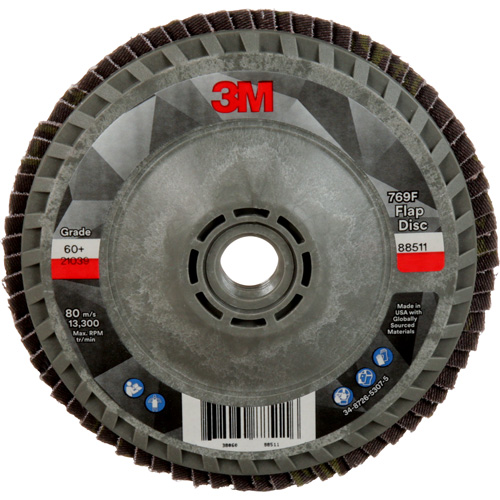 Disque &agrave; lamelles &agrave; changement rapide 769F, 4-1/2" x 5/8"-11, Type 27, Grain 60+, C&eacute;ramique PB Rental Co. Ltd.