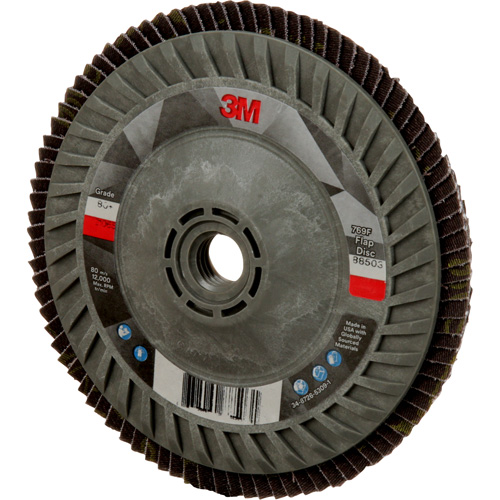 Disque &agrave; lamelles &agrave; changement rapide 769F, 5" x 5/8"-11, Type 27, Grain 80+, C&eacute;ramique PB Rental Co. Ltd.