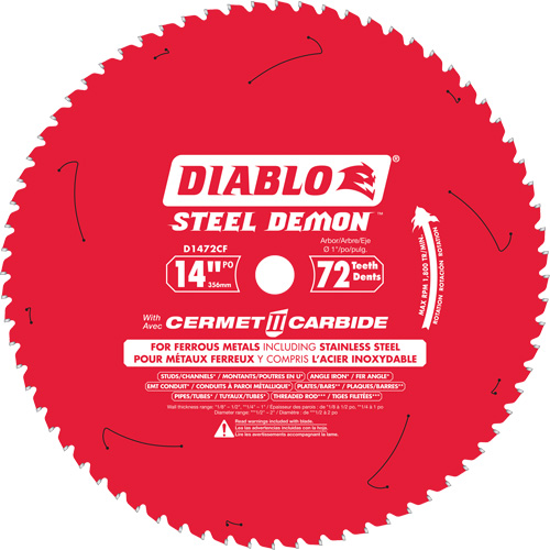 Steel Demon Cermet II Circular Saw Blade, 14", 72 Teeth, Metal Use PB Rental Co. Ltd.