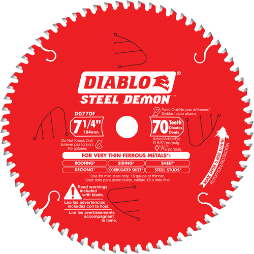 Steel Demon Cutting Saw Blade, 7-1/4", 70 Teeth, Metal Use PB Rental Co. Ltd.