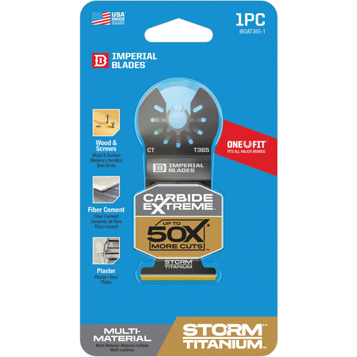 Lame en titane pour mat&eacute;riaux multiples Carbide Extreme Storm One Fit PB Rental Co. Ltd.