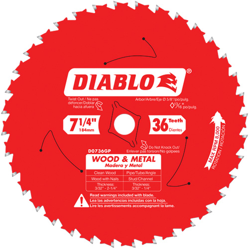 Steel Demon Cermet II Saw Blade, 7-1/4", 36 Teeth, Metal Use PB Rental Co. Ltd.