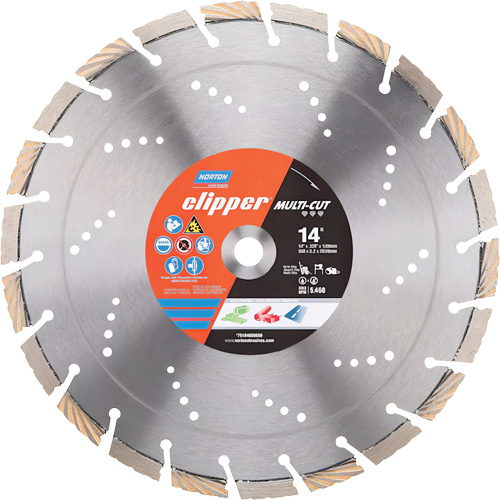 Clipper Multi-Cut Segmented Rim Diamond Blade, 14", Stone/Concrete Use PB Rental Co. Ltd.