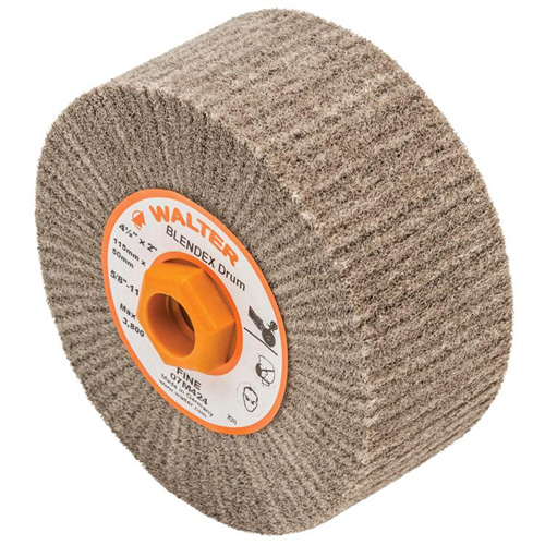 Blendex Surface Conditioning Drum, 4-1/2" Dia. x 2" W, 5/8"-11 Arbor, Fine Grit PB Rental Co. Ltd.