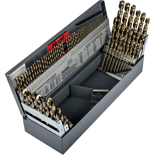Jeu de forets s&eacute;rie courte combin&eacute;s robustes, 115 morceaux, Acier rapide au cobalt PB Rental Co. Ltd.