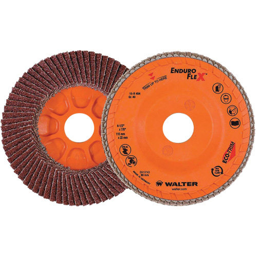 Enduro-Flex Flap Disc, 4-1/2" x 7/8", Type 27, 40 Grit, Zirconia Alumina PB Rental Co. Ltd.