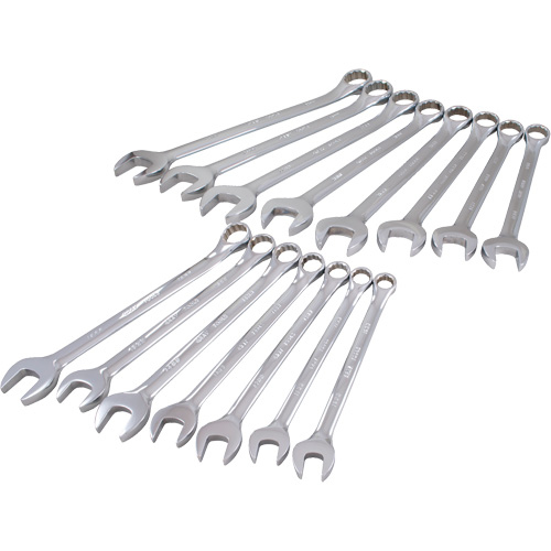 Mirror Chrome Wrench Set, Combination, 15 Pieces, Metric PB Rental Co. Ltd.