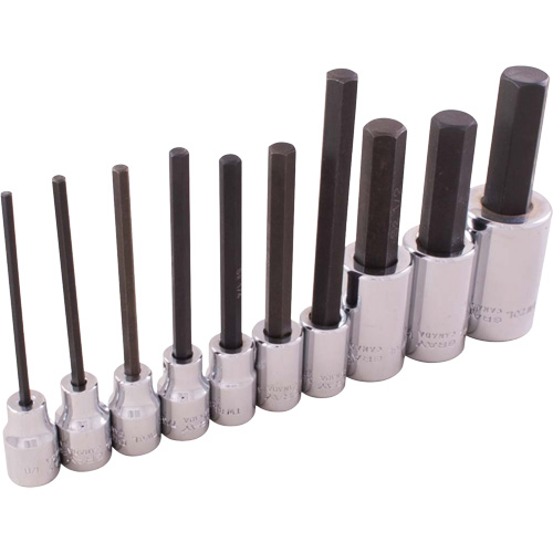 SAE Hex Head Socket Set, Hex, 1/2"/3/8" Drive, 10 Pcs PB Rental Co. Ltd.