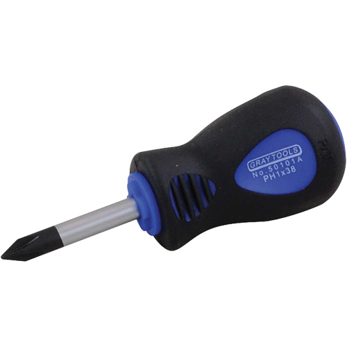 Stubby Screwdriver, #1, 3-1/4" L, Cushion Grip Handle PB Rental Co. Ltd.
