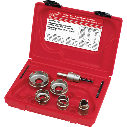 Trousse de fraises au carbure pour les m&eacute;taux en feuilles pour les &eacute;lectriciens, 7 morceaux PB Rental Co. Ltd.