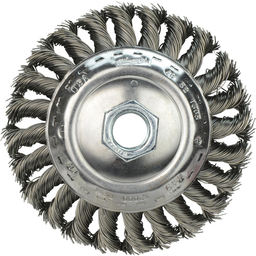 Bevel Knot Brush, 4" Dia., 0.023" Fill, 5/8"-11 Arbor PB Rental Co. Ltd.