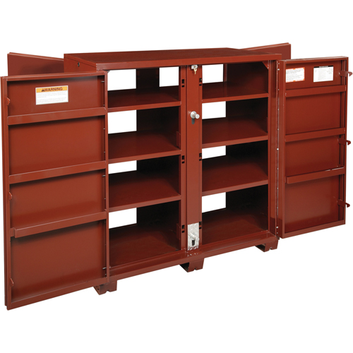 Armoire &agrave; tablettes Jobsite, Acier, 63,7 pi³, Rouge PB Rental Co. Ltd.