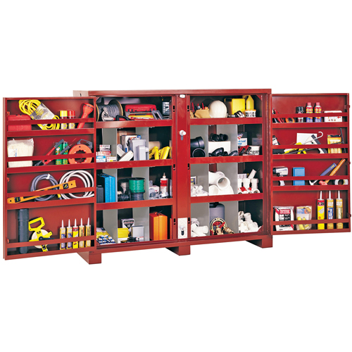 Jobsite Shelf Cabinet, Steel, 49 Cubic Feet, Red PB Rental Co. Ltd.
