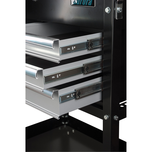 Chariot utilitaire, 4 tiroirs, 18" lo x 33" la x 39" h, Noir PB Rental Co. Ltd.
