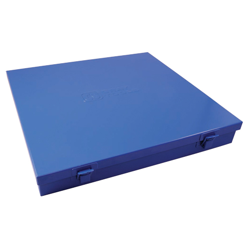Boîte en m&eacute;tal mince, 12" P x 11-1/2" la x 1-3/4" h, Bleu PB Rental Co. Ltd.