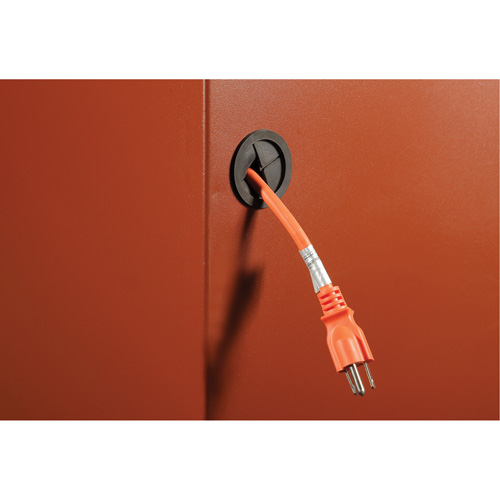 Coffre de chantier et surface de travail sur le terrain, 33" la x 63" p x 80" h, Acier, Rouge PB Rental Co. Ltd.