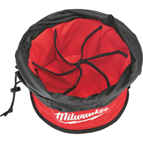 Parachute Organizer Bag, 11-4/5" L x 11-4/5" W x 11" H, Nylon, Black/Red PB Rental Co. Ltd.