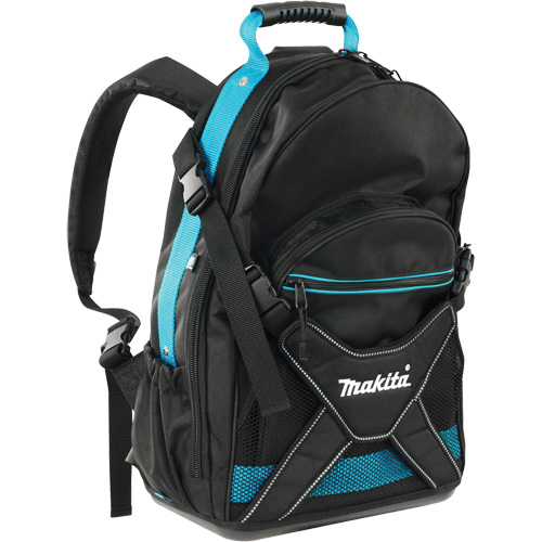 Jobsite Backpack, 9-1/2" L x 15" W, Black/Blue, Polyester PB Rental Co. Ltd.
